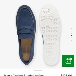 Lacoste Men's Navy Suede Slip-Ons